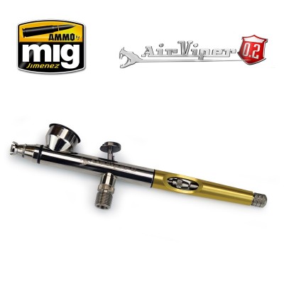 AIRVIPER DOUBLE ACTION AIRBRUSH WITH 0.2mm nozzle/needle - AMMO MIG 8624